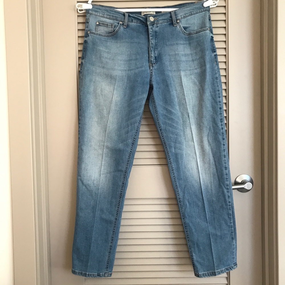 Vintage America Weekend Crop Stone Wash Jeans Women Size 14